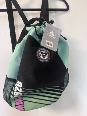 Disney Parks Mickey Mouse Original 1928 Neoprene Drawstring Swim Backpack NWT